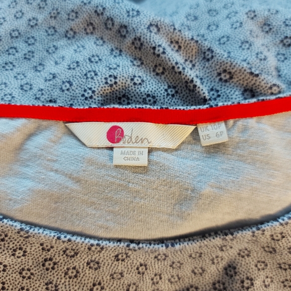 Boden Two Toned Blue Dress With Pockets Size 6P - Picture 6 of 7